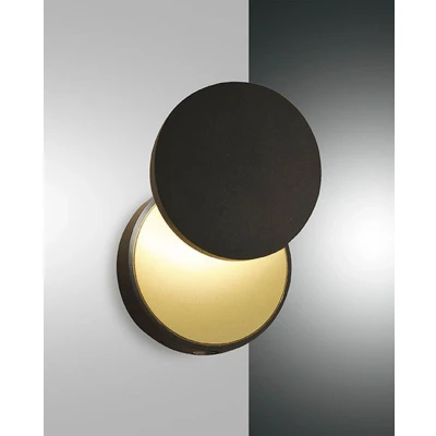 Image of Ara Integrated LED Wall Light Black Glass
