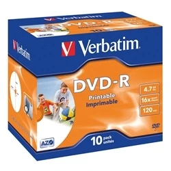 Image of Verbatim 4.7GB 16x Speed Jewel Case DVD R (10 Pack)