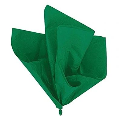 Image of Vibrant Green Tissue Sheets (50cm x 66cm) 10 Count Premium Quality, Large Gift Wrapping Paper for Crafts, Decorations, and Special Occasions