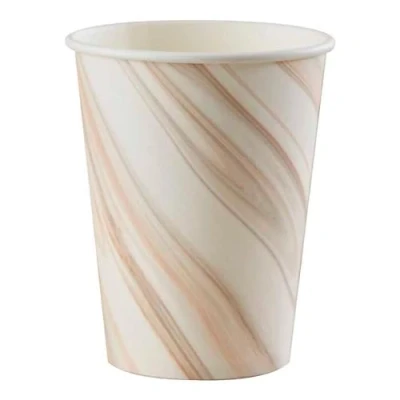 Image of Ginger Ray &#039;Mix It Up&#039; Natural Marble Paper Cups 8 Pack