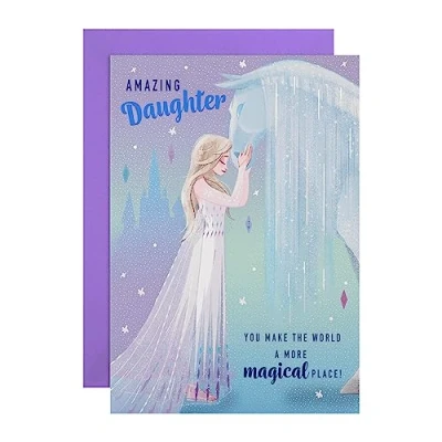 Image of Hallmark Birthday Card for Daughter Disney Frozen Design with Activity
