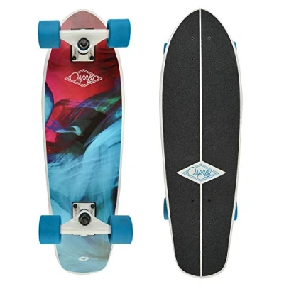 Image of Osprey Twin Top Longboard, Canadian Maple Deck Longboard Skateboard for Boys and Girls, Multiple Colours, 26 inch