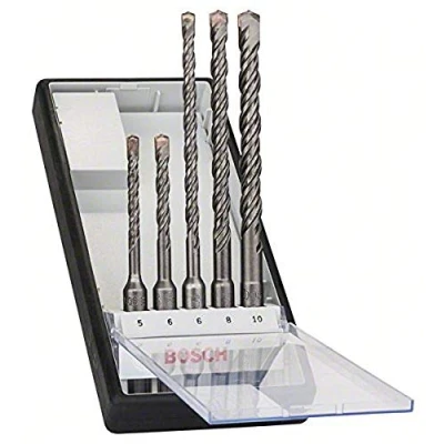 Image of Bosch Professional 5 Piece SDS Plus Robust Line Hammer Drill Bit Set (for Concrete, Accessories for Rotary Hammers)