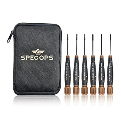 Image of Spec Ops Tools 6 Piece Precision Screwdriver Set with Case, Phillips &amp; Slotted, Magnetic Tip, 3% Donated to Veterans