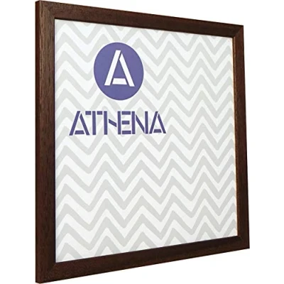 Image of Athena Dark Mahogany Thin Premium Wood Picture Frame 50 x 50cm cm Square Photo 50x50 with Clear Styrene Sheet &amp; Wall Mounted Hook