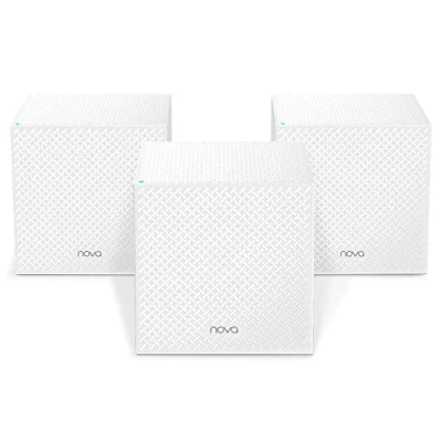 Image of Tenda Nova MW12 Mesh WiFi System Whole Home Tri Band AC2100 6000sq² Coverage 3 Gigabit Ports Easy Setup Replaces Router and Extender Booster Pack