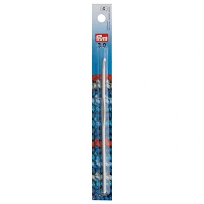 Image of Prym Crochet Hook, Aluminium, Silver, Ø 3 mm, 14 cm, perlgrau, 1 Stück