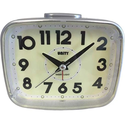 Image of Unity Super Luminous Dial Alarm Clock 49024, Black, 12.5 x 10 7 cm