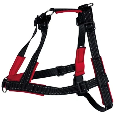 Image of Trixie Lead&#039;n&#039;Walk Soft training harness, L XL: 65 105 cm/25 mm, black