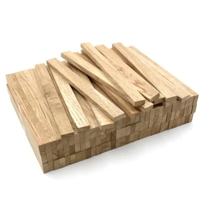 Image of 40 x Wooden Strips 16 8 250 mm Oak Loose Craft Blocks for Crafts Sticks (Oak mm)