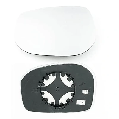 Image of Fits Honda Jazz, For 2012 to 2015 Heated Base Convex Wing Mirror (Round type fitting) LEFT HAND (UK Passenger Side)