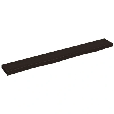 Image of vidaXL Wall Shelf Dark Brown 80x10x2 cm Treated Solid Wood Oak