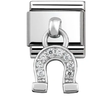 Image of Nomination Silver Hanging Horseshoe Charm