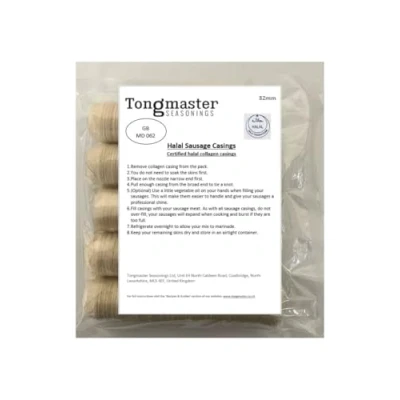Image of 32mm Halal Collagen Edible Sausage Skins Casings 5 Pack 162ft Long Length (Each Will Fill Approximately 70lb/30kg)