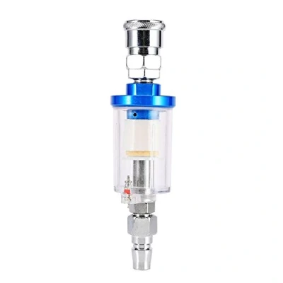 Image of Akozon Spray Gun Water Oil Separator Filter 1/4&quot; 6mm BSP Air Line Trap Clear Painting Moisture with Male and Female Ada