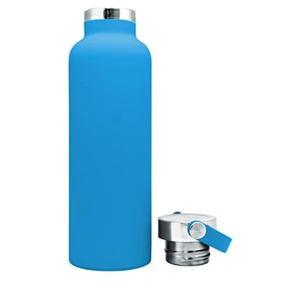 Image of NERTHUS FIH 764 Thermal Bottle Stopper Double Wall Handle for Hot and Cold, Blue Stainless Steel 750 ml, BPA Free, 18/8