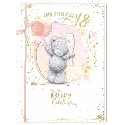 Image of Me To You Tatty Teddy Large Luxury Boxed Handmade18th Birthday Card Official Collection