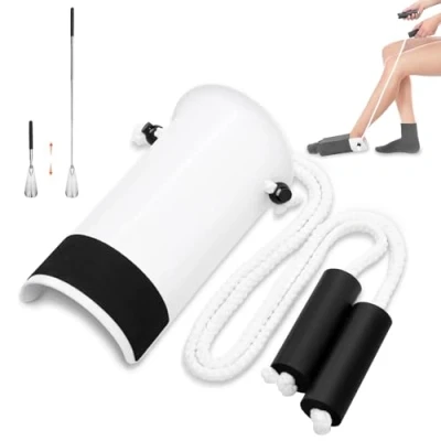 Image of SUPERFA Sock Aids for Putting Socks On and Off, Helper Puller Aid Shoe Horn Set, Easy Pull Elderly, Pregnant Disabled