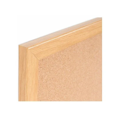 Image of Bi Office Earth It Cork Noticeboard Oak Wood Frame 1200x900mm