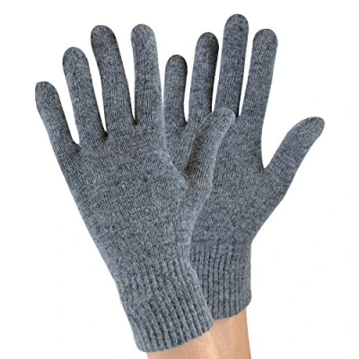 Image of Sock Snob Ladies/Womens Knitted Winter Warm Magic Thermal Wool Gloves for Cold Weather (One Size, Grey)