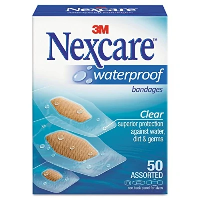 Image of Nexcare Waterproof Clear Bandages Assorted Sizes, 50