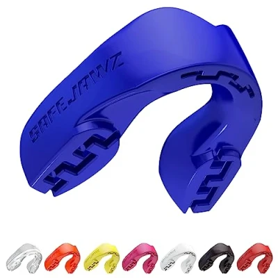 Image of SAFEJAWZ Mouthguard Slim Fit, Adults and Junior Gum Shield with Case for Boxing, MMA, Rugby, Martial Arts, Judo, Karate, Hockey All Contact Sports