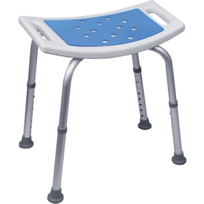 Image of Aidapt Shower Stool with Seat Padding.Height Adjustable,Shower Head Holder,Minimal Assembly,No Tools Required,Non Slip Ferrules,Integral Handles,Elderly,Disability,Bath Chair