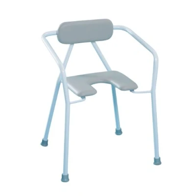 Image of Homecraft Comfort Shower Chair, Ergonomic Chair with Cut Out for Hygenic Independent Self Cleaning, Padded Backrest and Seat, Stool Armrests Prolonged Seating Bathrooms