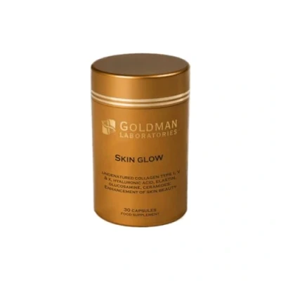 Image of Goldman Laboratories Skin Glow Collagen Supplement Capsules, 30 Containing Type I, V, Hyaluronic Acid, Elastin, Ceramides