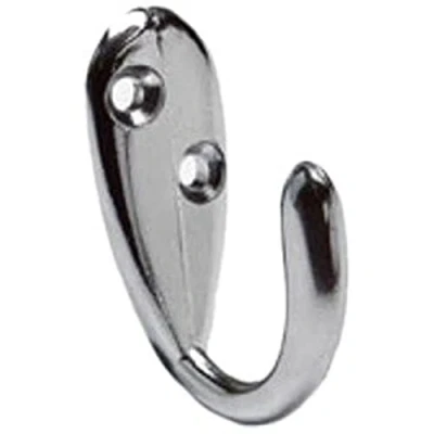 Image of Merriway® BH00524 (5 Pcs) Chrome Plated Single Robe Hook Pack of 5 Pieces