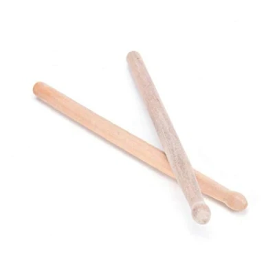 Image of 1 Pair 5a Maple Drum Sticks Wood Wooden Tip Band Musical Instrument Drumsticks