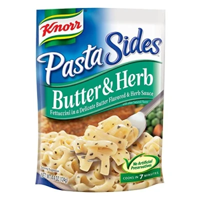 Image of Knorr Pasta Sides: Butter &amp; Herb Fettuccini (Pack of 3) 4.4 oz Bags