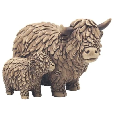 Image of Lesser &amp; Pavey Hughie Highland Cow Calf Ornaments For Gift Lovely Gifts Home and Office Decoration From The Leonardo Collection Animal Range LP72936