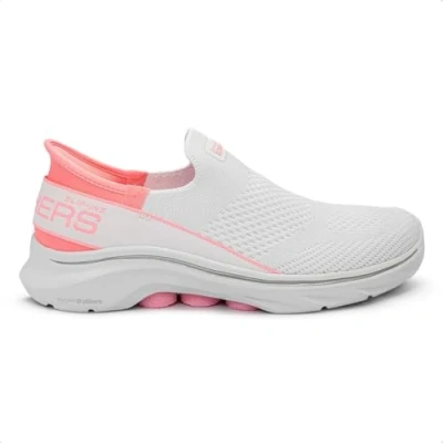 Image of Skechers Women&#039;s Ultra Flex 3.0 Brilliant Path, White Knit/Light Gray Trim, 8 UK