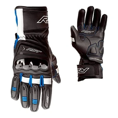Image of RST Pilot CE Blue Leather Amara Motorcycle Glove Size 10