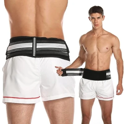 Image of Paskyee Sciatica Belt Relieve Back pain &amp; Sciatica, Sacroiliac Hip support Band for Men Women Sciatic, Lower Back, Si Joint, Pelvic Relief Three bandages provide triple Regular