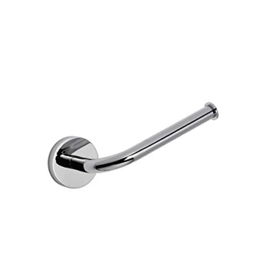 Image of Croydex Flexi Fix Britannia Chrome Toilet Roll Holder, Easy Install Paper No Drilling Required, Use Existing Screw Holes, Matching Bathroom Accessories All Fixings Included