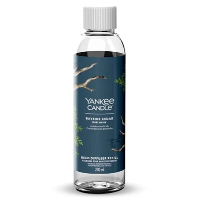 Image of Yankee Candle Signature Reed Diffuser Refill Bayside Cedar 200ml Up to 20 weeks of Fragrance Perfect Gifts for Women