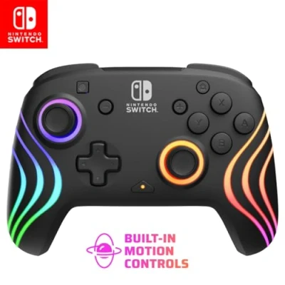 Image of PDP Nintendo Switch Afterglow Wave Wireless Black