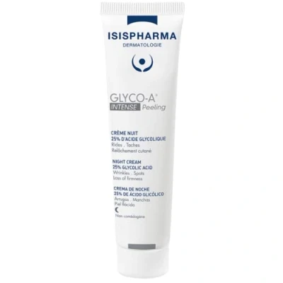 Image of ISISPHARMA GLYCO A Intense Peeling Night Cream with 25% Glycolic Acid for Mature Skin Smoothes, Evens and Tones the Anti Spot Aging Effect Made in France