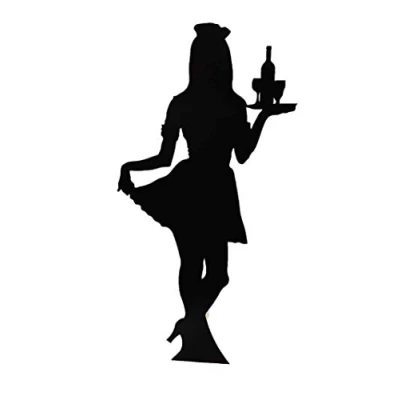 Image of STAR CUTOUTS SC50 Cut Out of Waitress Silhouette, Solid, Regular