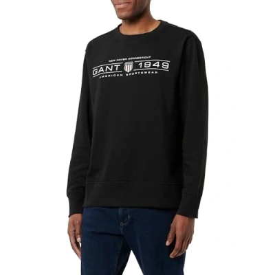 Image of GANT Graphic C NECK Sweatshirt, Men&#039;s, Size: Large, Black