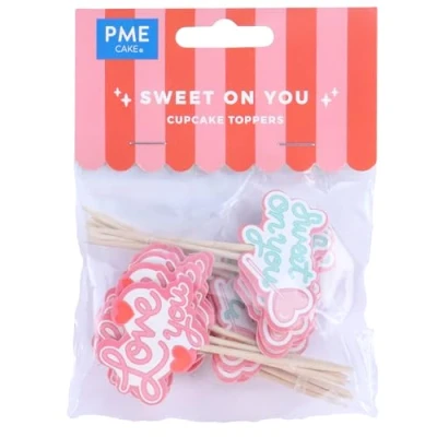 Image of PME Valentines Cupcake Toppers Sweet On You, Set of 24