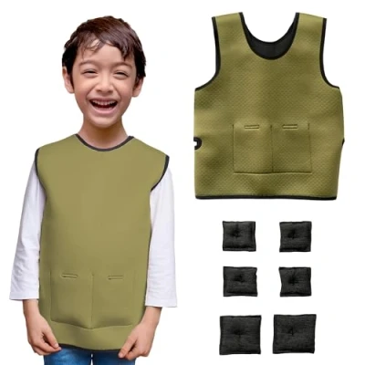 Image of Weighted Vest for Kids Adjustable Compression Sensory Issues Weight