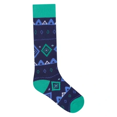 Image of Dare2B Unisex Kids Printedski Ski Socks, Vivid Green, 9 11 EU