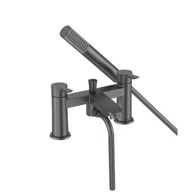 Image of Bristan APE BSM GM Apelo 2 Hole Bath Shower Mixer, Gun Metal Grey
