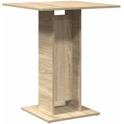 Image of vidaXL Bistro Table in Sonoma Oak 60x60x75 cm Engineered Wood Bar with Hard Wearing Surface for Dining Room, Kitchen.