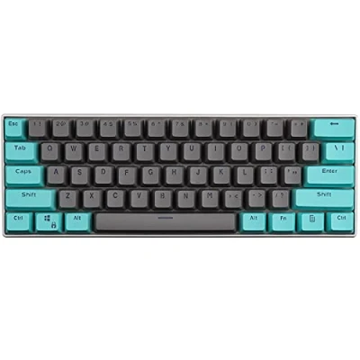 Image of KEEZSHOP Keycaps, 61 Keycaps Backlight Two Colours Mechanical PBT for GH60 / RK61 ALT61 Annie/Keyboard Poker Keys