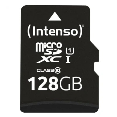 Image of Intenso Premium Microsdxc Memory Card INCL. SD Adapter, Class 10 UHS I, 128 GB, Black