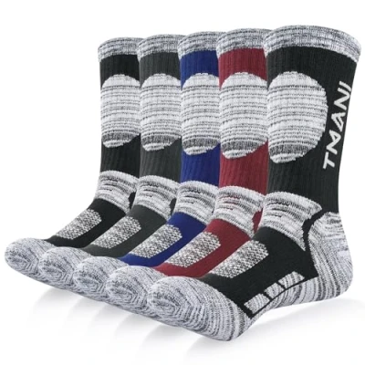 Image of RUIXUE Mens Thermal Socks Thick Warm Winter Socks, Breathable Walking Crew Outdoor Multi Performance for Hiking Trekking Running (5 Pairs/6 Pairs)